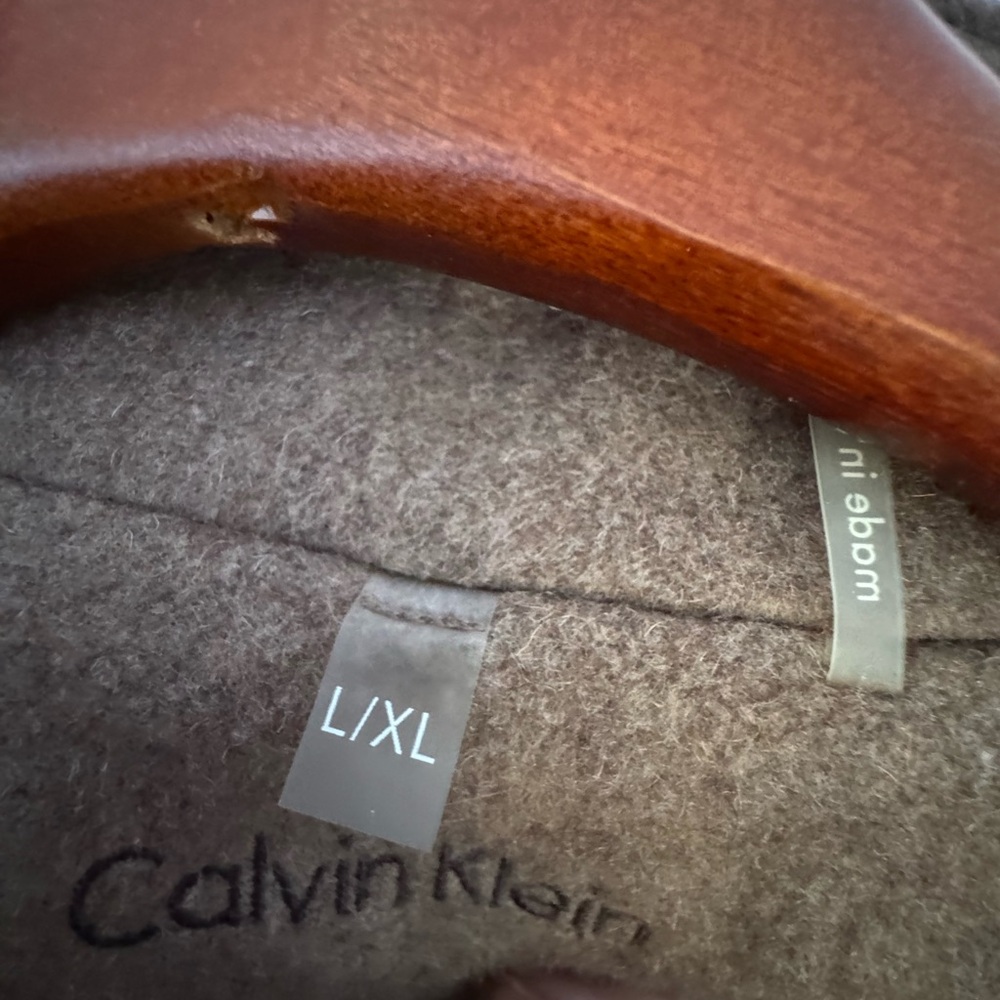 Wool hooded Calvin Klein Cape size XL - Picture 13 of 13
